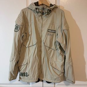 Analog designer hiking jacket khaki size M